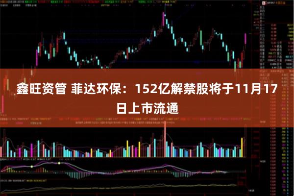 鑫旺资管 菲达环保：152亿解禁股将于11月17日上市流通